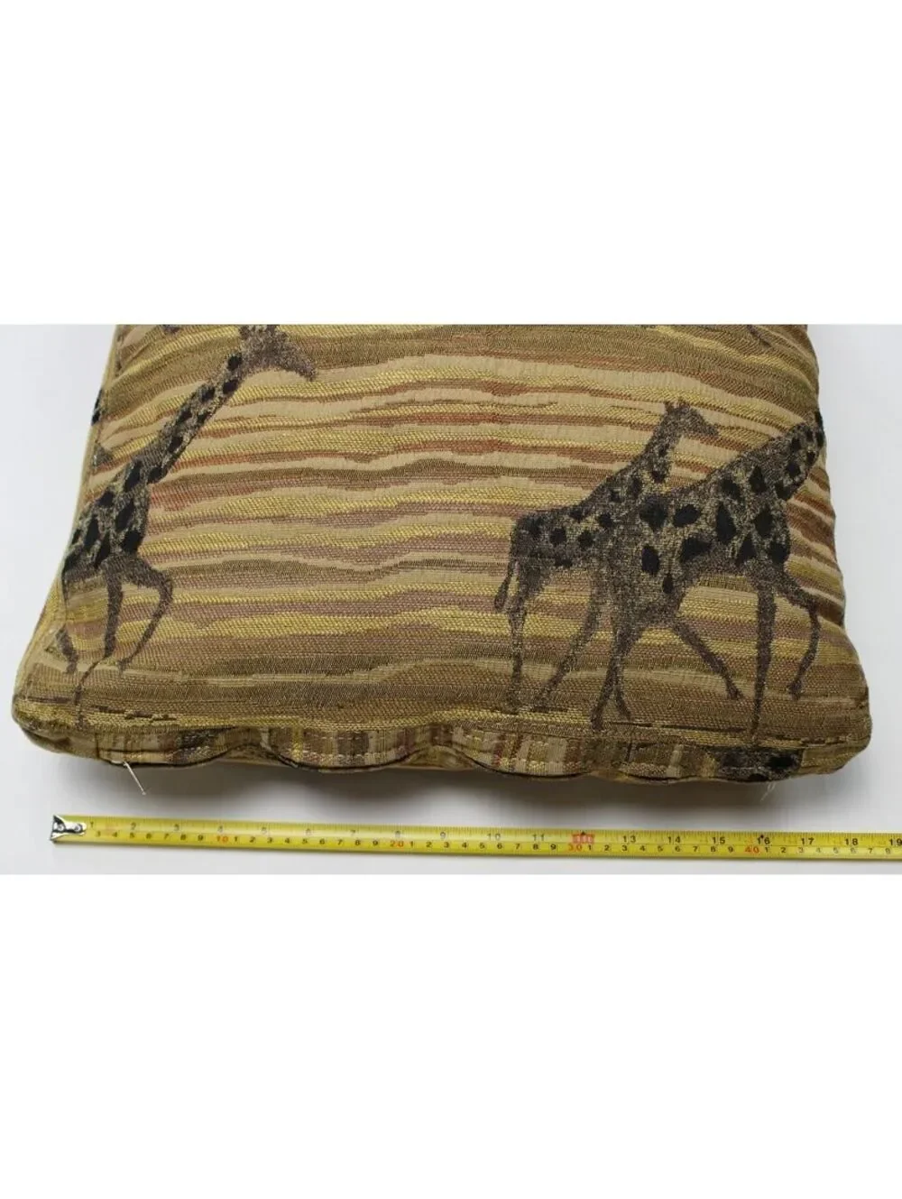 Vintage Style Giraffe Tapestry Throw Pillow Safari Chic Woven Accent Cushion